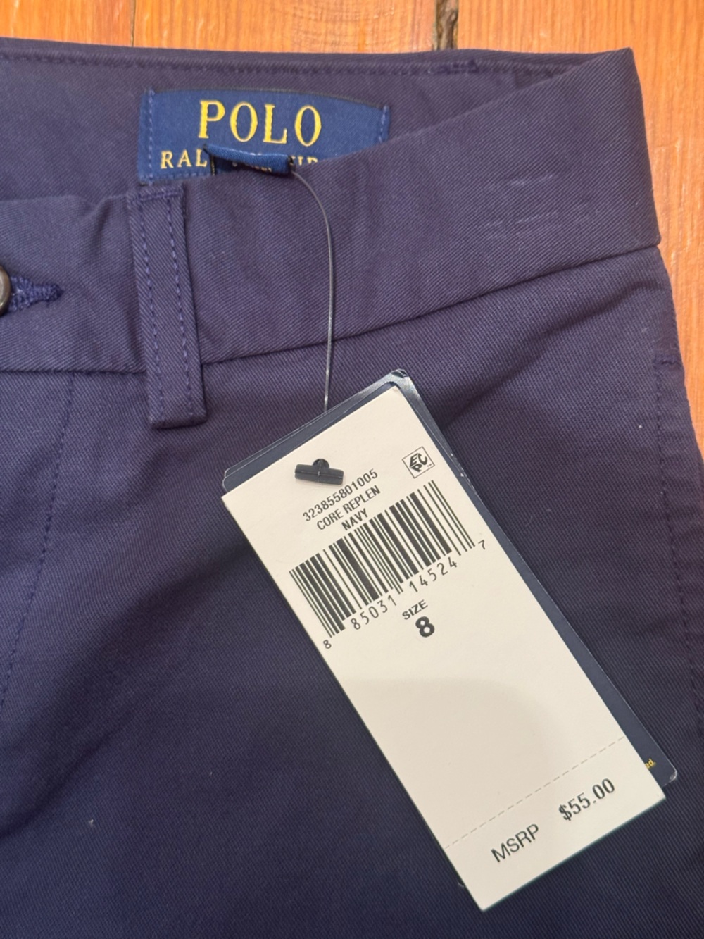 Boys size 8 NWT Polo Ralph Lauren Navy Chino pants